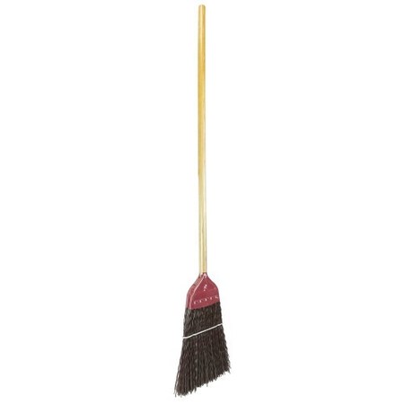 WEILER Metal Cap Upright Broom, Brown Poly Fill, 55" Overall Length 70325